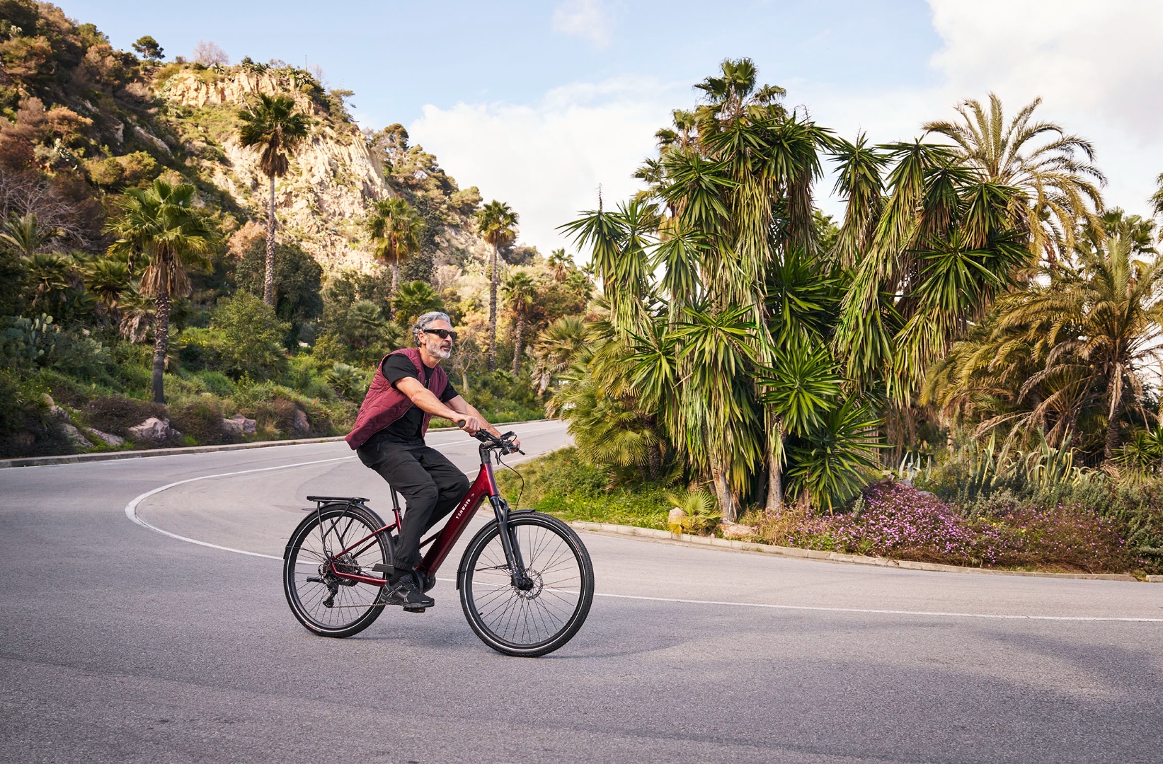 Cycliste Bike2Mobility en ville